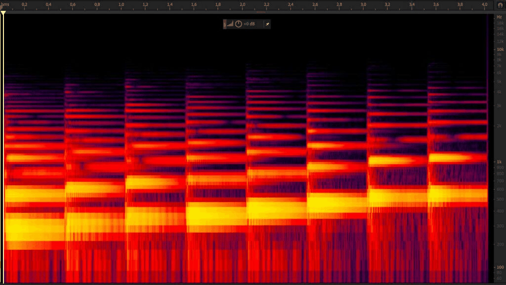 Spectrogramme de piano